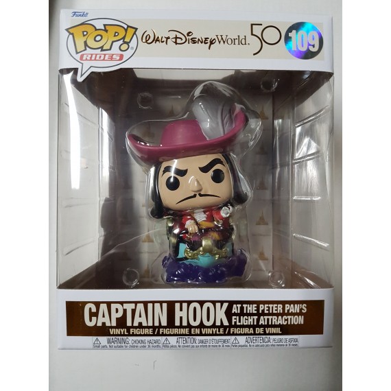World Disney Wolrd 50 109 Captain Hook at Peter Pan's Flight Attraction Funko  Pop